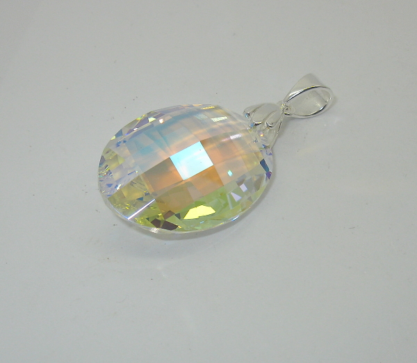 Šperky Nina - Stříbrný přívěšek Swarovski krystal 925/1000 - pri ag kam H 028