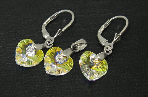 Šperky Nina - Stříbrná souprava set Swarovski - set ag H 028