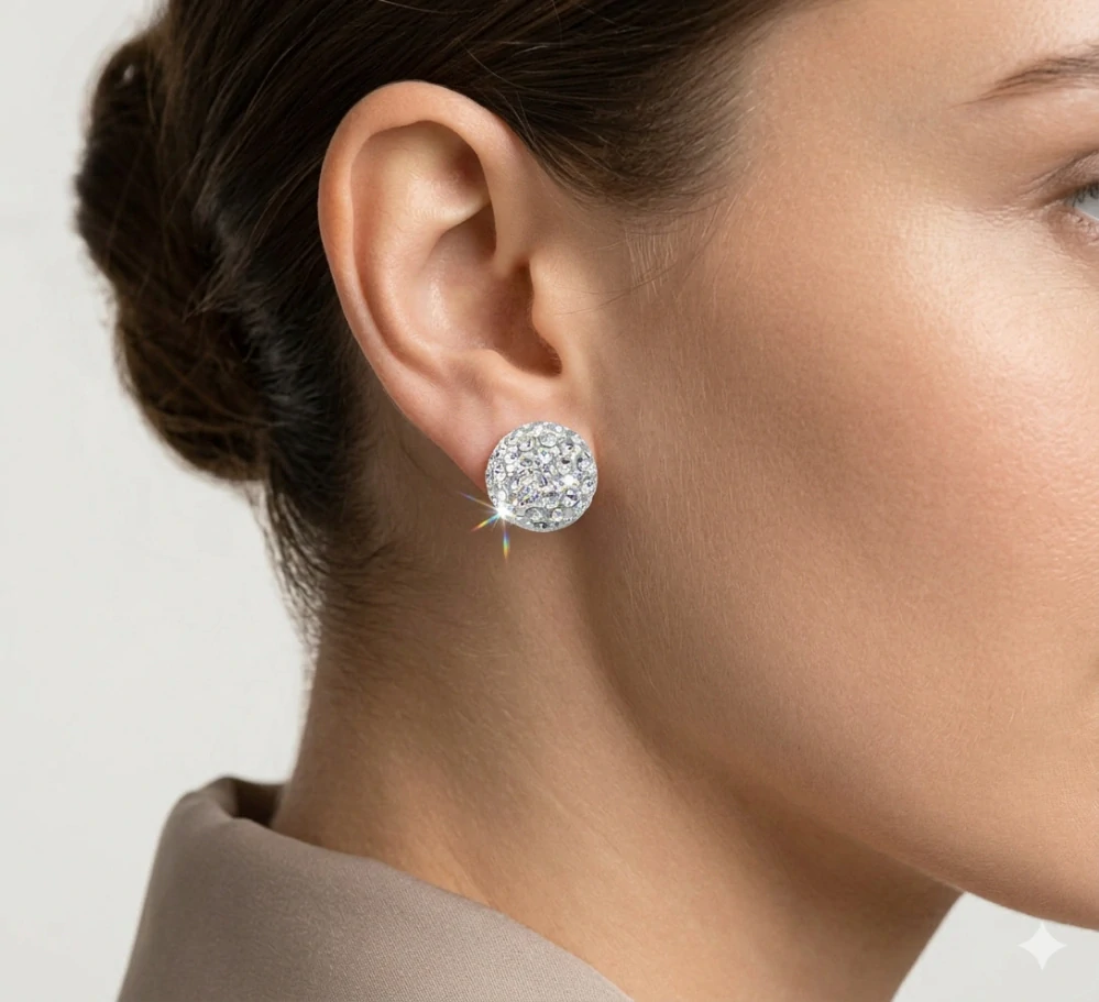 Šperky Nina - Stříbrné náušnice zirkon komponent Swarovski 925/1000 - ns sw 018