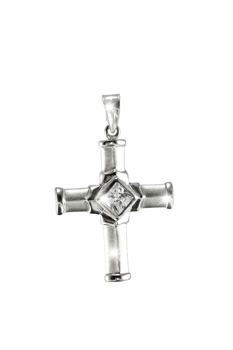 Šperky Nina - Stříbrný přívěšek kříž 925/1000 - pri ag kam H 119
