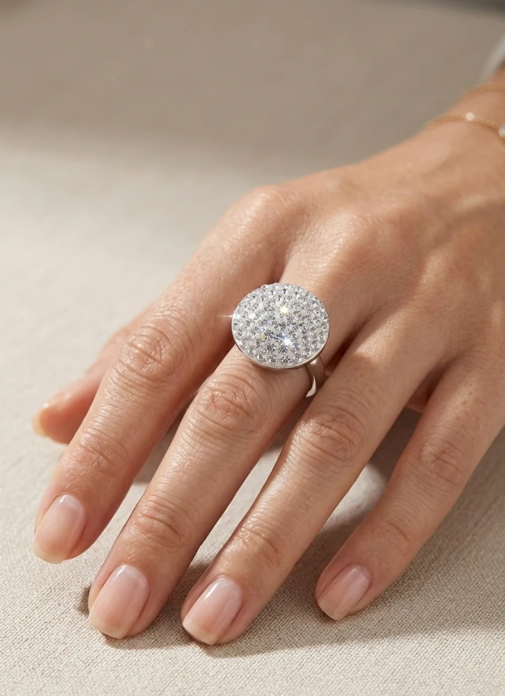 Šperky Nina - Stříbrný prsten Swarovski komponent kámen 925/1000 - pr kam H 053