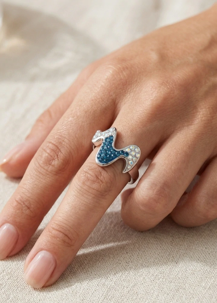 Šperky Nina - Stříbrný prsten Swarovski komponent 925/1000 - pr kam H 057