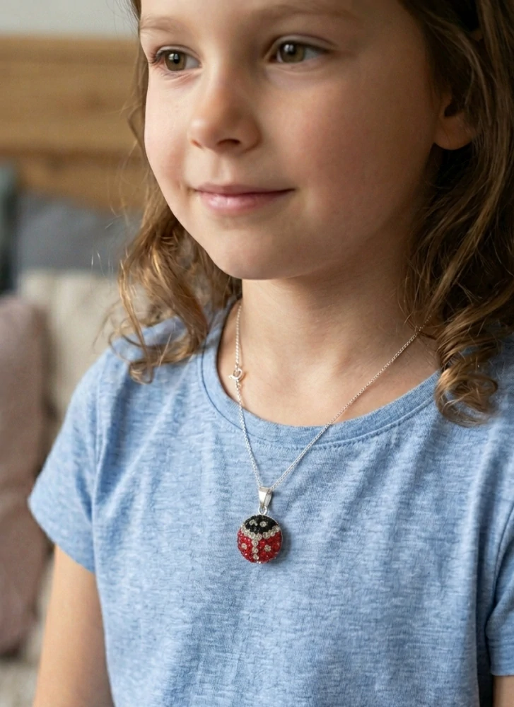 Šperky Nina - Stříbrný přívěšek beruška 925/1000 - pri ag kam H 124