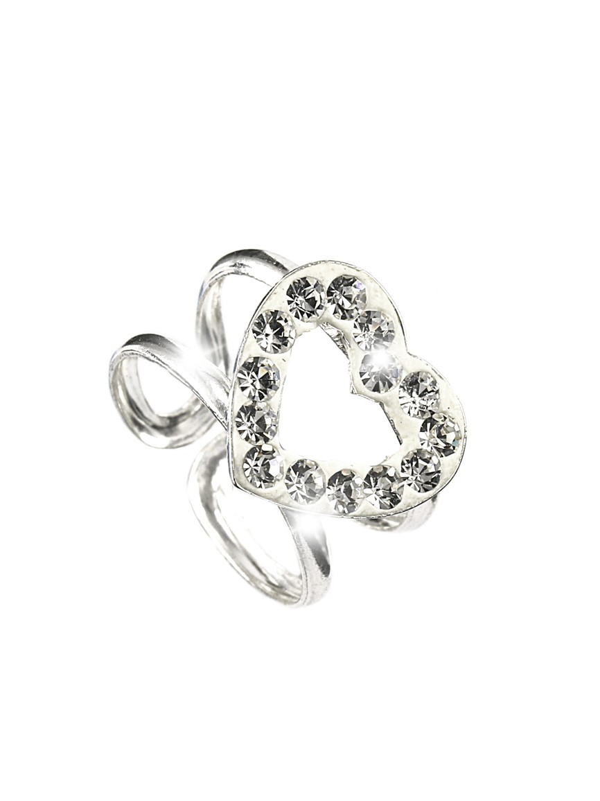 Šperky Nina - Stříbrný dětský prsten zirkon srdce  Swarovski komponent 925/1000 - prst ag kam H 010