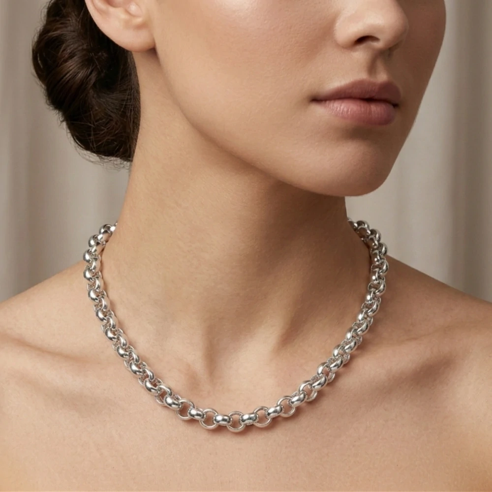 Šperky Nina - Stříbrný řetízek na krk Rollo Luxury 925/1000 - ret ag h 506
