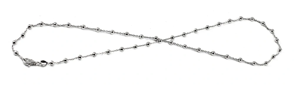 Šperky Nina - Stříbrný náhrdelník s pevnými kuličkami 925/1000 – 45 cm - ret ag h 504
