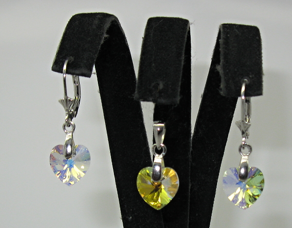 Šperky Nina - Stříbrná souprava set Swarovski - set ag H 028