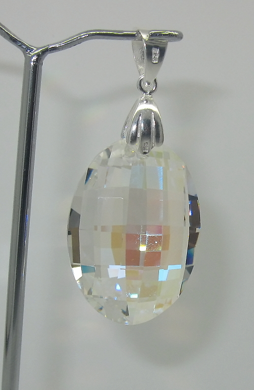 Šperky Nina - Stříbrný přívěšek Swarovski krystal 925/1000 - pri ag kam H 028
