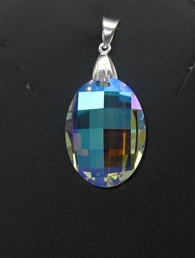 Šperky Nina - Stříbrný přívěšek Swarovski krystal 925/1000 - pri ag kam H 028
