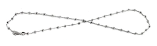 Šperky Nina - Stříbrný náhrdelník s pevnými kuličkami 925/1000 – 45 cm - ret ag h 504